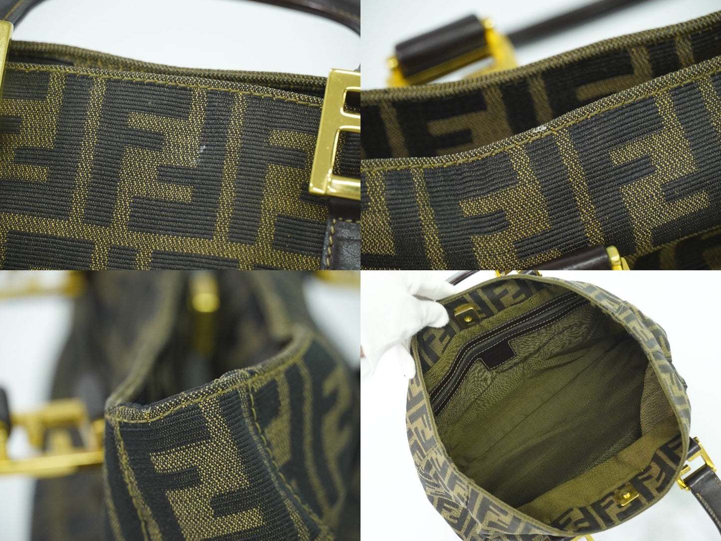 FENDI ズッカ ハンドバッグ ブラウン 26329