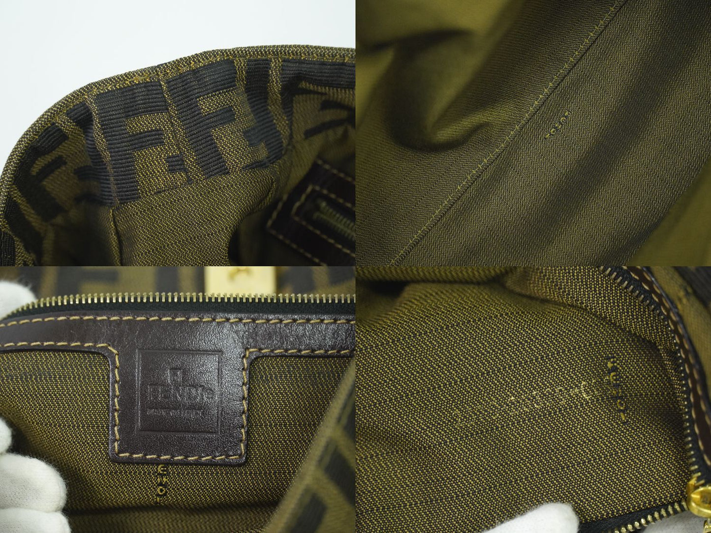 FENDI ズッカ ハンドバッグ ブラウン 26329