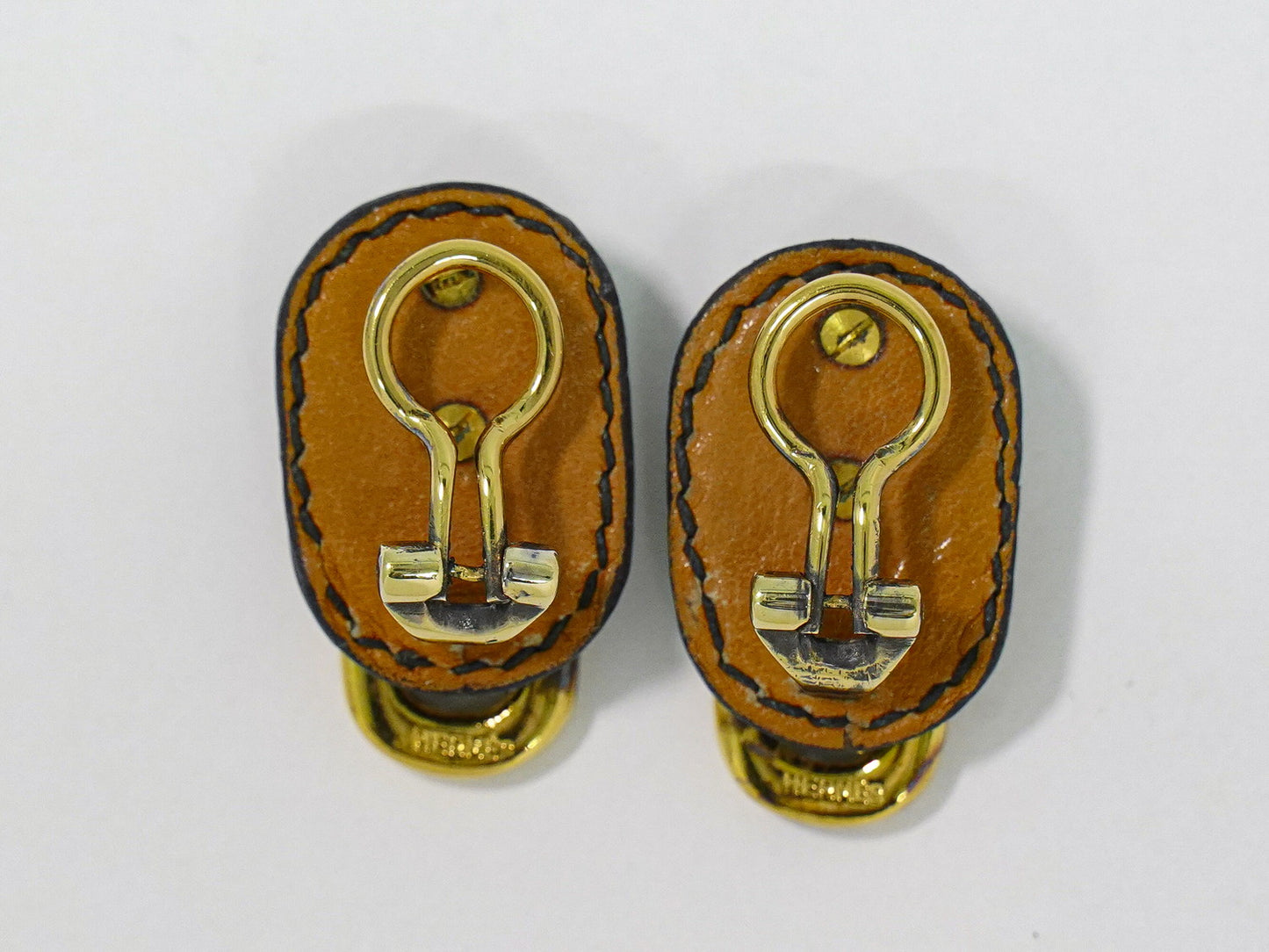 HERMES シェーヌダンクル イヤリング ゴールド ブラック