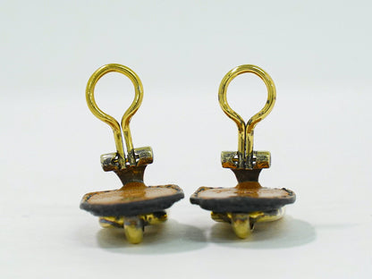 HERMES シェーヌダンクル イヤリング ゴールド ブラック