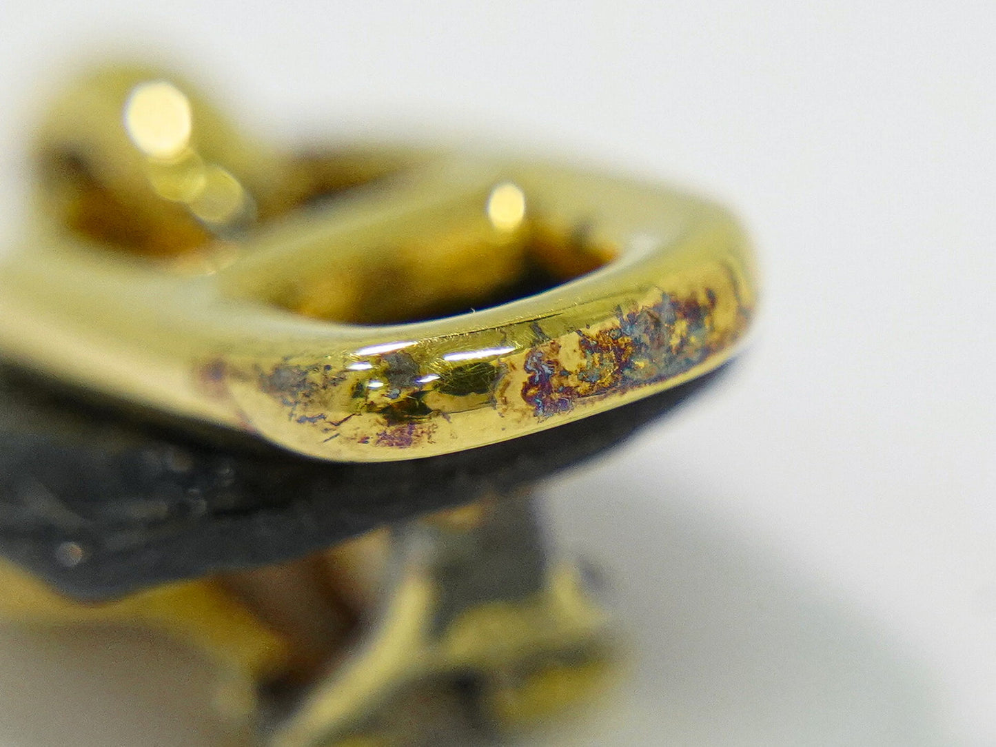 HERMES シェーヌダンクル イヤリング ゴールド ブラック