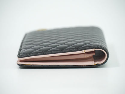 CHANEL ココマーク マイクロマトラッセ 長財布 ブラック