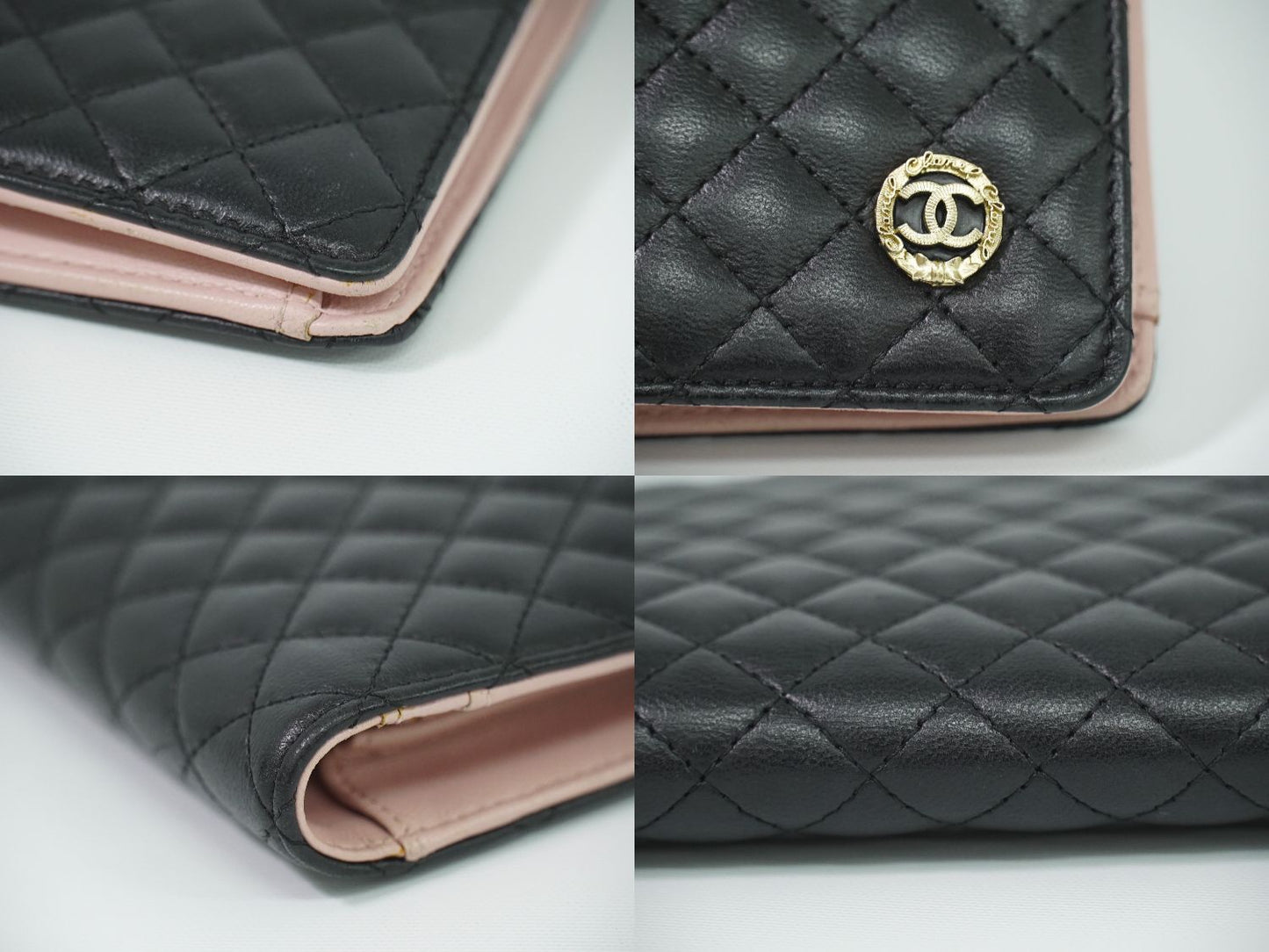 CHANEL ココマーク マイクロマトラッセ 長財布 ブラック