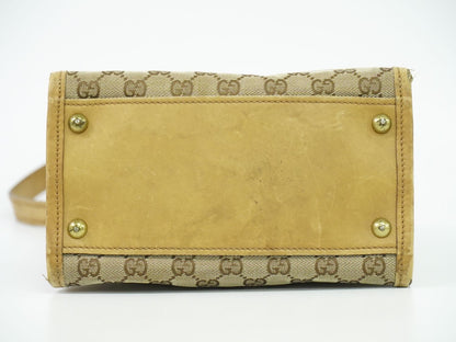 GUCCI GGキャンバス ショルダーバッグ ベージュ 110292
