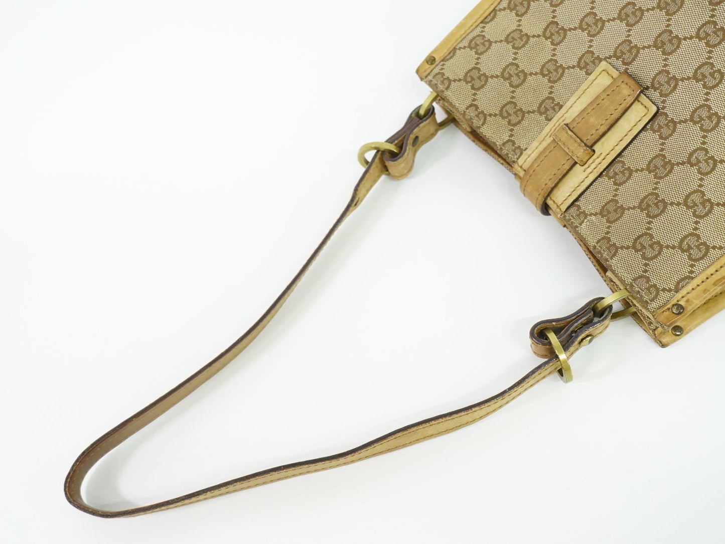 GUCCI GGキャンバス ショルダーバッグ ベージュ 110292