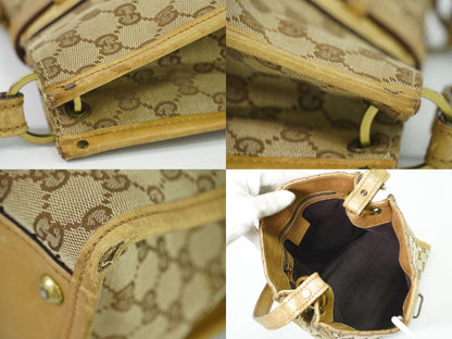 GUCCI GGキャンバス ショルダーバッグ ベージュ 110292