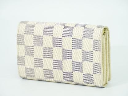 LOUIS VUITTON ポルトフォイユ トレゾール ダミエ アズール 折財布 N61744