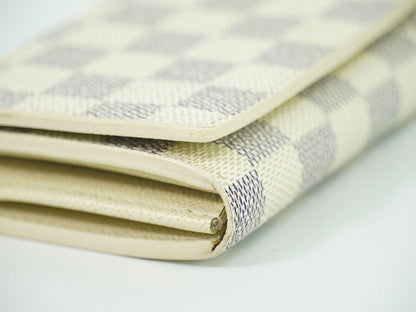 LOUIS VUITTON ポルトフォイユ トレゾール ダミエ アズール 折財布 N61744