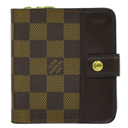LOUIS VUITTON コンパクト ジップ ダミエ エベヌ 折財布 N61668