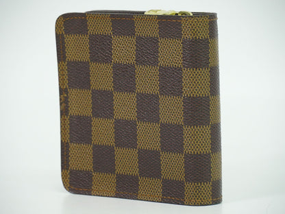 LOUIS VUITTON コンパクト ジップ ダミエ エベヌ 折財布 N61668