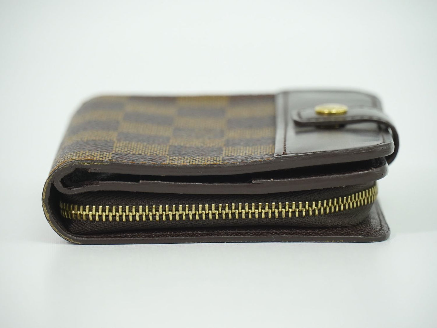 LOUIS VUITTON コンパクト ジップ ダミエ エベヌ 折財布 N61668