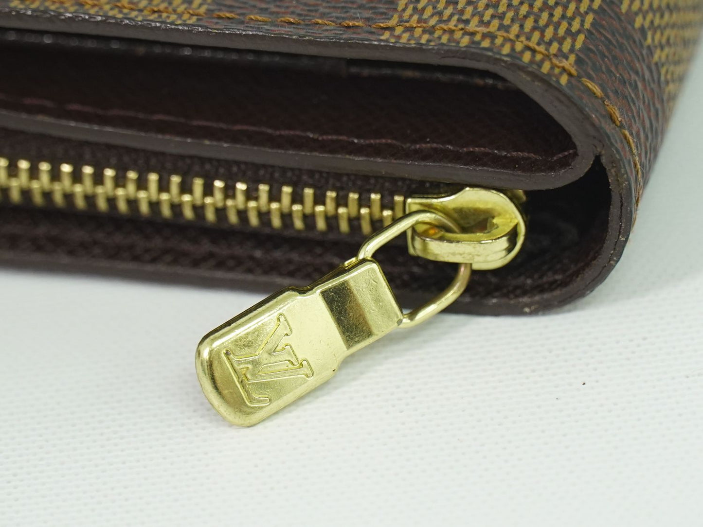 LOUIS VUITTON コンパクト ジップ ダミエ エベヌ 折財布 N61668