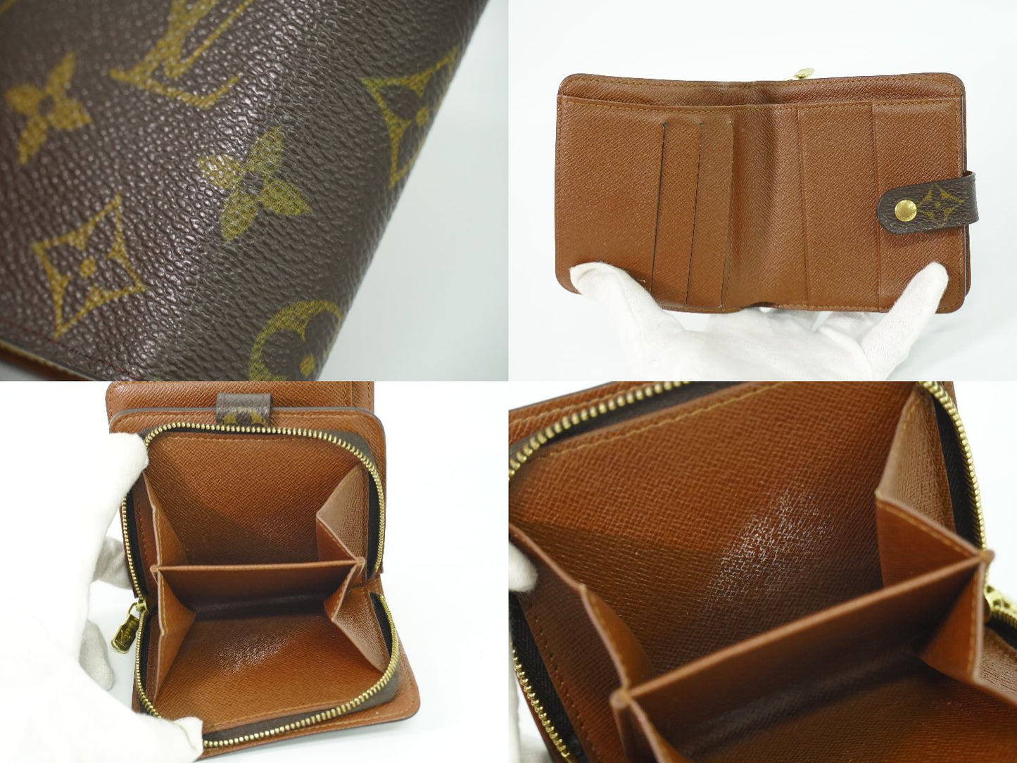LOUIS VUITTON コンパクトジップ モノグラム 折財布 M61667