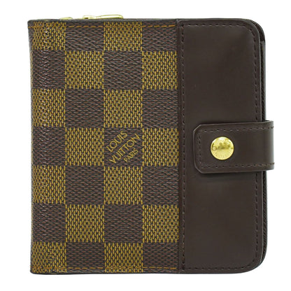 LOUIS VUITTON コンパクト ジップ ダミエ エベヌ 折財布 N61668