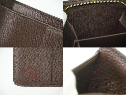 LOUIS VUITTON コンパクト ジップ ダミエ エベヌ 折財布 N61668