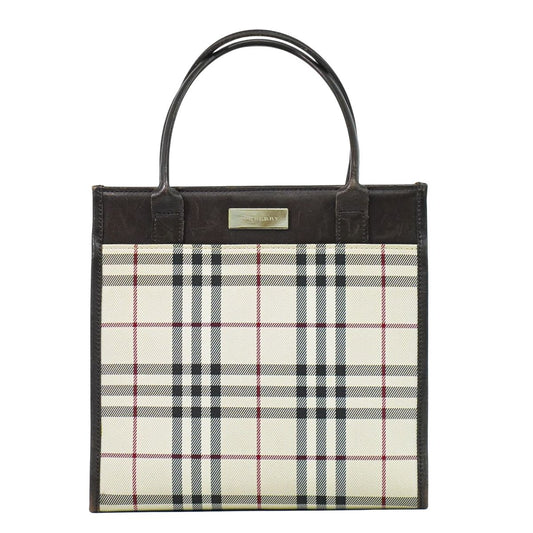 BURBERRY ノバチェック ハンドバッグ ベージュ ブラウン