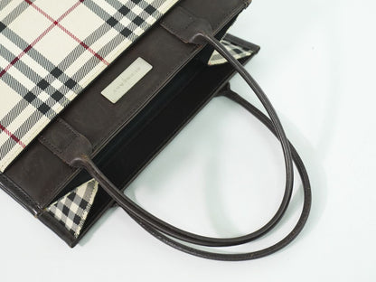 BURBERRY ノバチェック ハンドバッグ ベージュ ブラウン