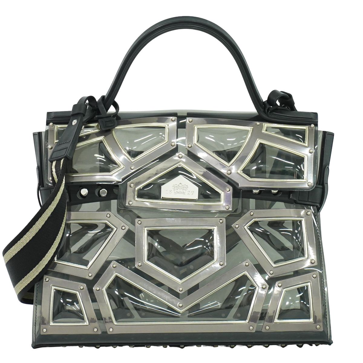 DELVAUX タンペート グラディエーター 2WAY ショルダーバッグ クリア シルバー