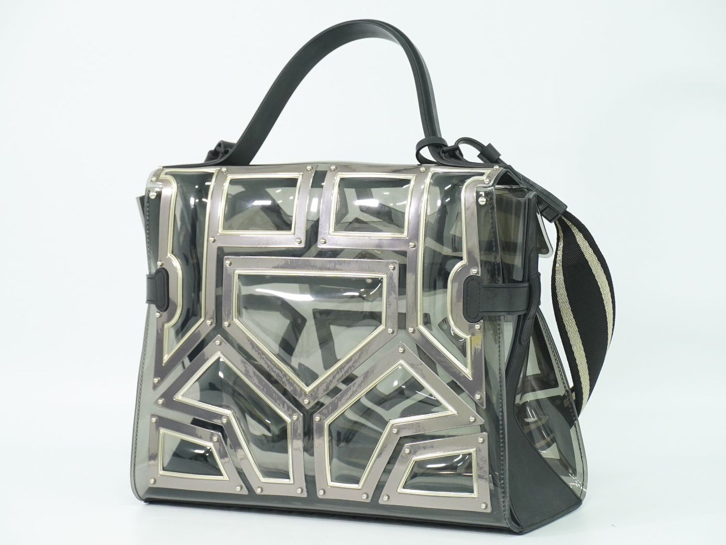 DELVAUX タンペート グラディエーター 2WAY ショルダーバッグ クリア シルバー