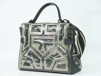 DELVAUX タンペート グラディエーター 2WAY ショルダーバッグ クリア シルバー