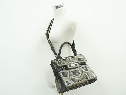 DELVAUX タンペート グラディエーター 2WAY ショルダーバッグ クリア シルバー