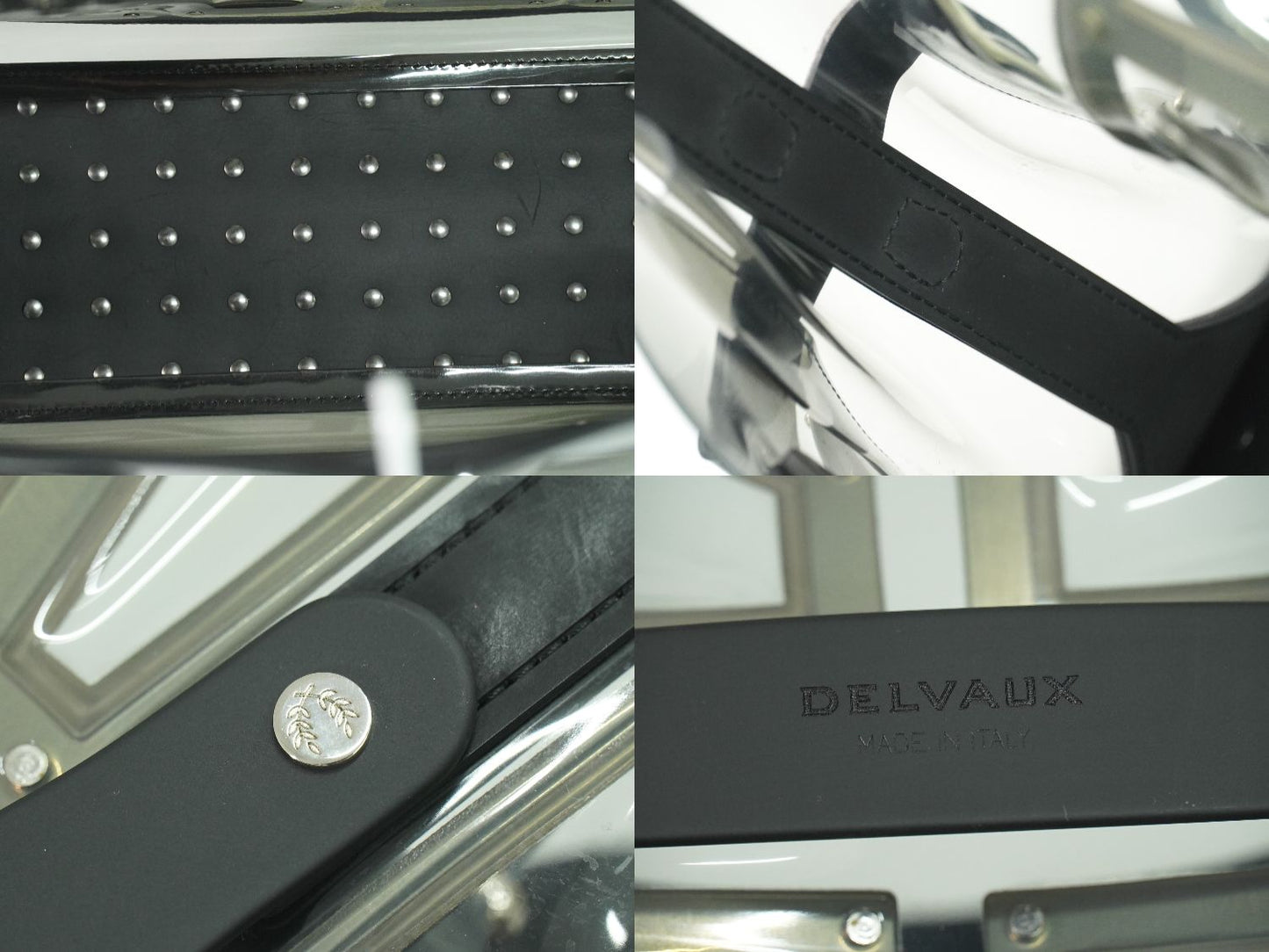 DELVAUX タンペート グラディエーター 2WAY ショルダーバッグ クリア シルバー