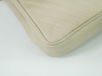 CELINE キルティング ショルダーバッグ アイボリー