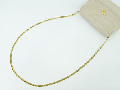 CELINE キルティング ショルダーバッグ アイボリー