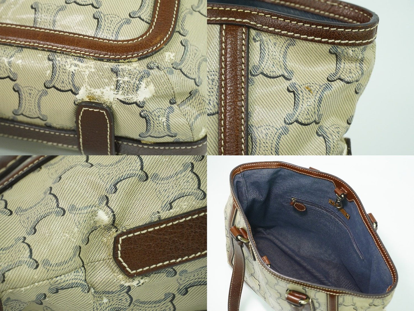 CELINE トリオンフ トートバッグ ベージュ ブラウン