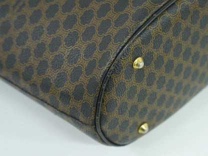 CELINE マカダム ショルダーバッグ ブラック ブラウン