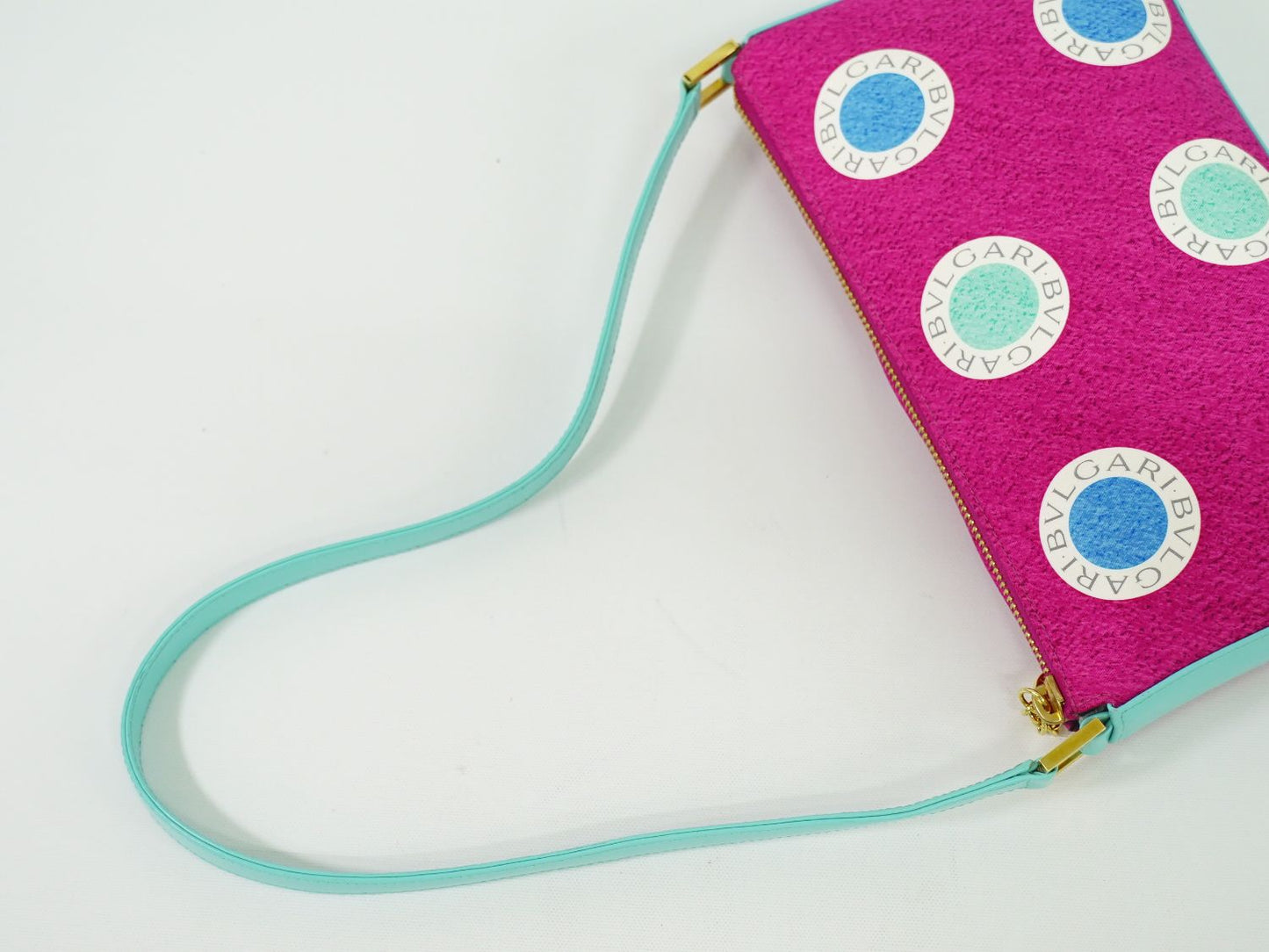 BVLGARI ロゴ ショルダーバッグ ピンク マルチカラー