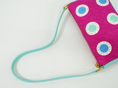 BVLGARI ロゴ ショルダーバッグ ピンク マルチカラー