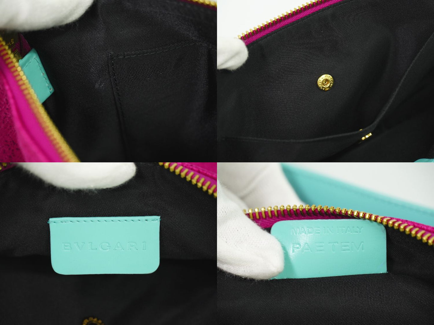 BVLGARI ロゴ ショルダーバッグ ピンク マルチカラー