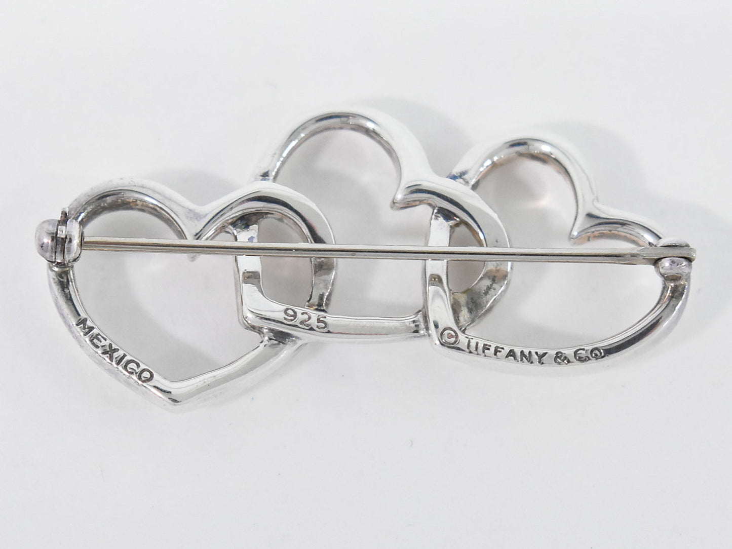 TIFFANY & Co. トリプルハート 925 ブローチ シルバー