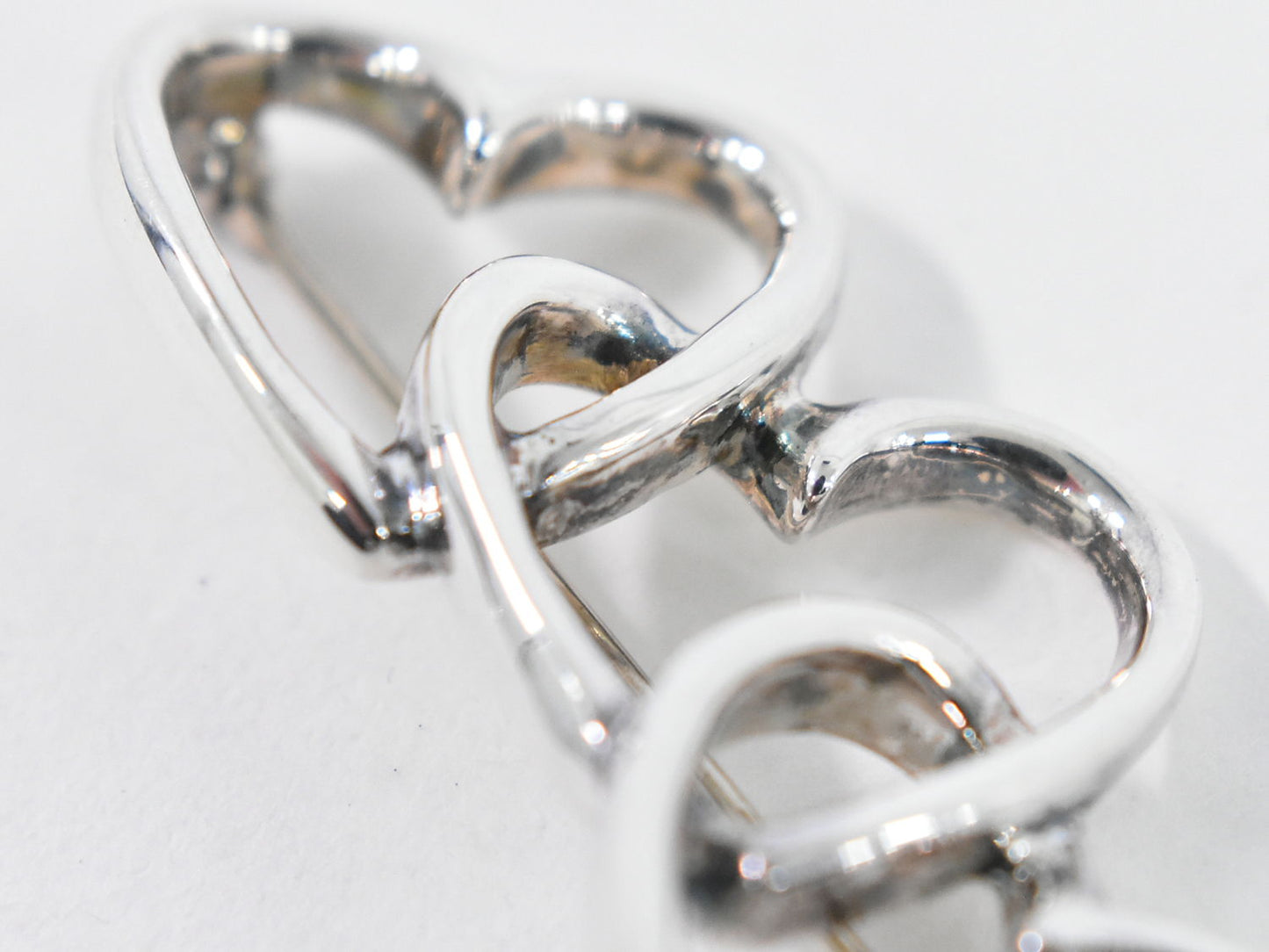 TIFFANY & Co. トリプルハート 925 ブローチ シルバー