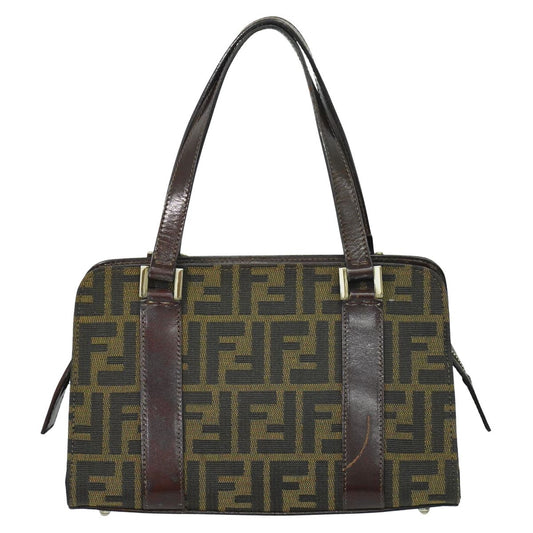 FENDI ズッカ ハンドバッグ ブラウン