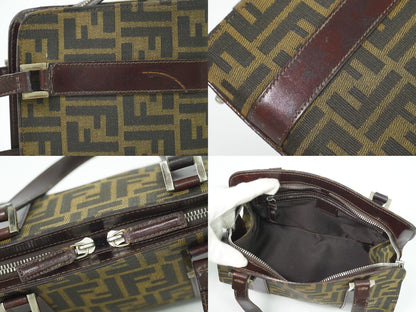 FENDI ズッカ ハンドバッグ ブラウン
