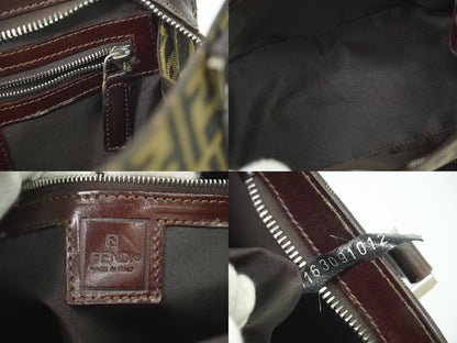 FENDI ズッカ ハンドバッグ ブラウン