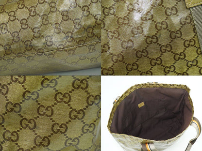 GUCCI シェリーライン GGクリスタル トートバッグ ゴールド 189669