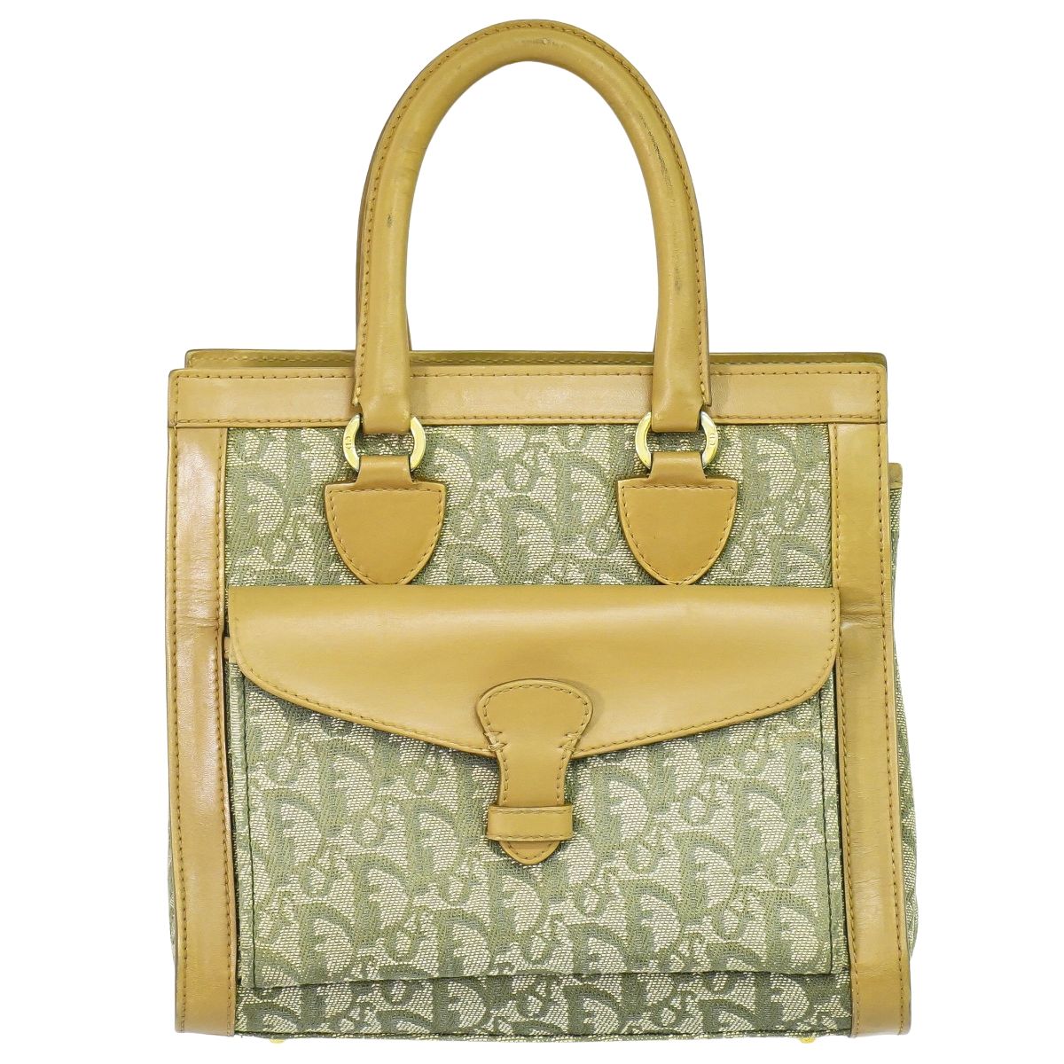 Christian Dior トロッター ハンドバッグ カーキ ベージュ