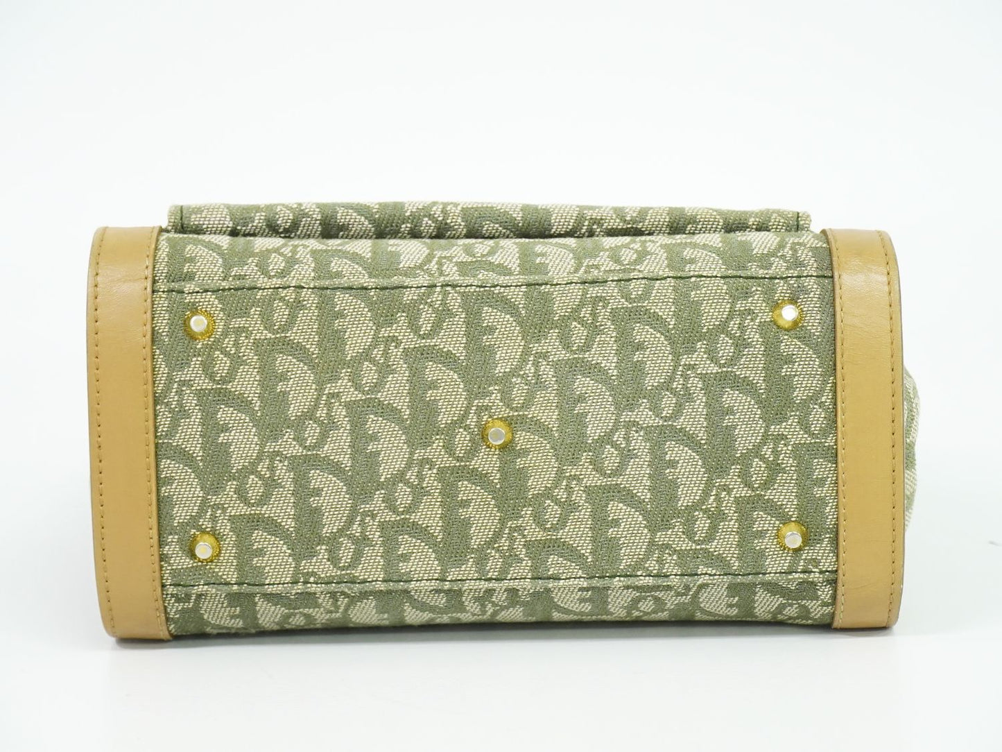 Christian Dior トロッター ハンドバッグ カーキ ベージュ