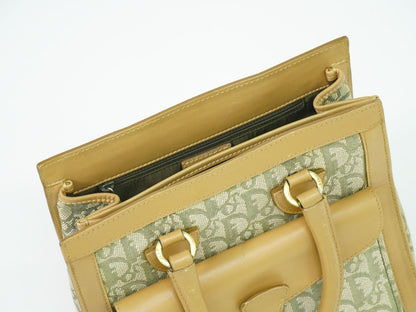 Christian Dior トロッター ハンドバッグ カーキ ベージュ