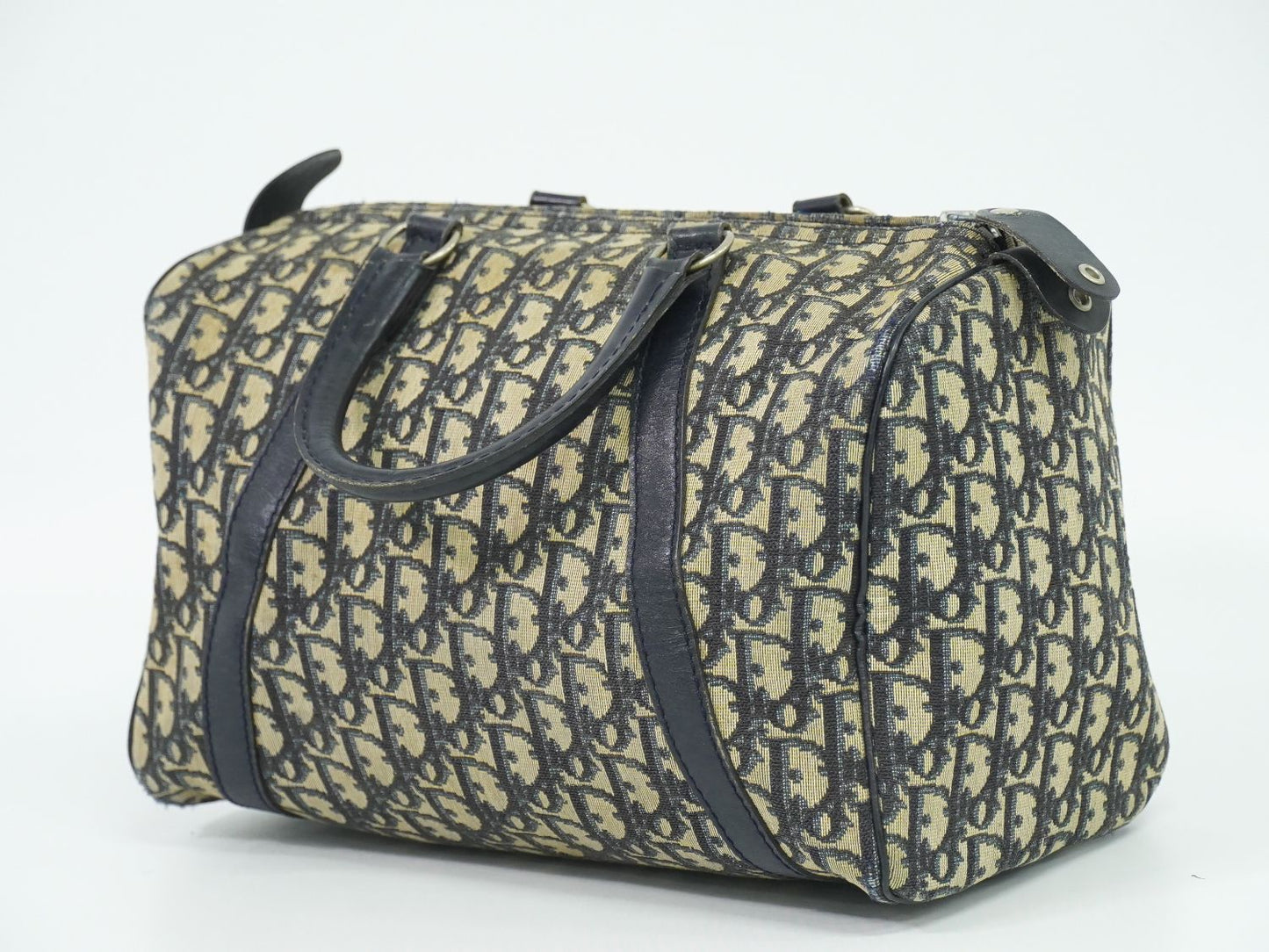 Christian Dior トロッター ミニ ボストンバッグ ネイビー