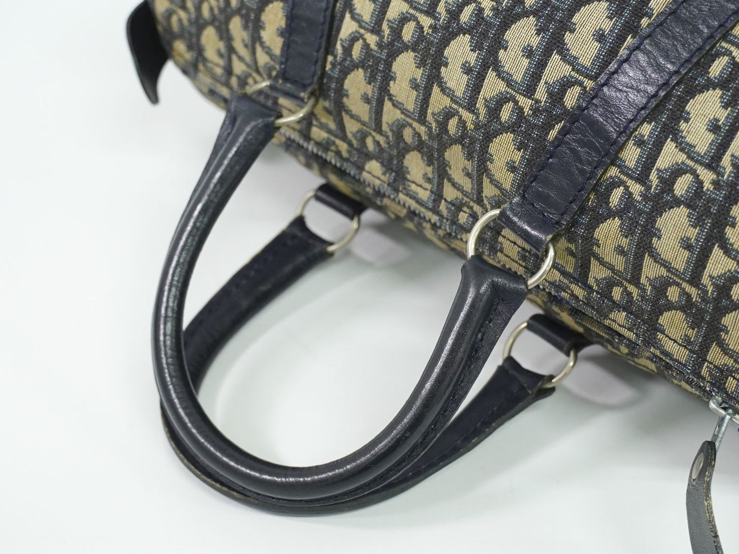 Christian Dior トロッター ミニ ボストンバッグ ネイビー