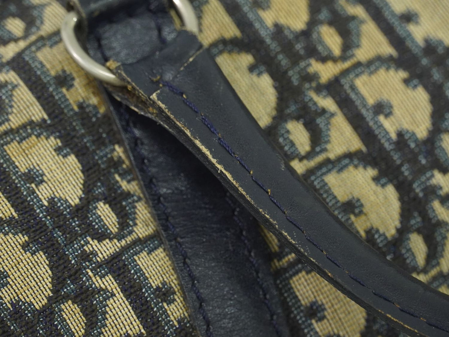 Christian Dior トロッター ミニ ボストンバッグ ネイビー