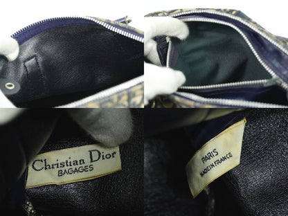 Christian Dior トロッター ミニ ボストンバッグ ネイビー