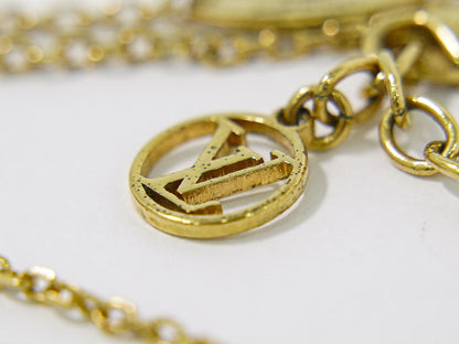 LOUIS VUITTON ナノグラム ブレスレット GP メタル M64704
