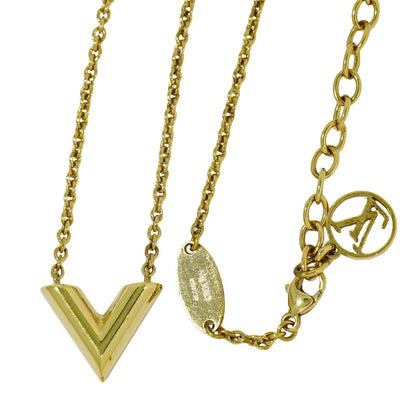 LOUIS VUITTON エセンシャル V ネックレス GP ゴールド M61083