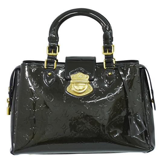 LOUIS VUITTON メルローズアベニュー ヴェルニ レザー ハンドバッグ ブルーニュイ M93756