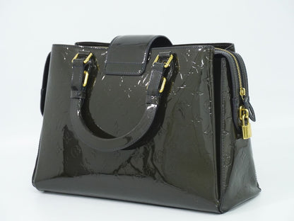 LOUIS VUITTON メルローズアベニュー ヴェルニ レザー ハンドバッグ ブルーニュイ M93756